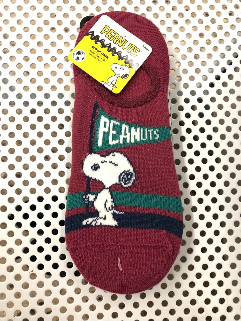 🌶️$5🌶️ NEW PEANUTS Scoop Liner Socks 3-Pack Shoe Size 4-10 Women's